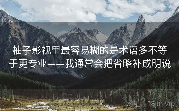 柚子影视里最容易糊的是术语多不等于更专业——我通常会把省略补成明说